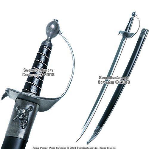 Ace Martial Arts Supply Classic Caribbean Pirate Cutlass Sword Bow Guard, 35-Inch