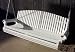 4 Foot White Painted Fan Back Porch Swing with Chain