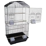 Canary Parakeet Cockatiel LoveBird Finch Bird Cages - 18x14x35 - 6804BLK by Mcages