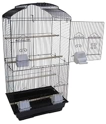 Canary Parakeet Cockatiel LoveBird Finch Bird Cages - 18"x14"x35" - 6804BLK