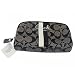 Coach Signature Chelsea Black and White Heritage Stripe Cosmetic Pouch Bag Purse Style # F43504 / 43504