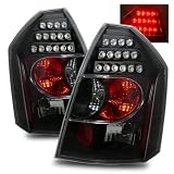 05-07 Chrysler 300C Black LED Tail Lights by Luminx Lighting
