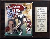 NFL Joe Montana San Francisco 49ers Career Stat Plaque