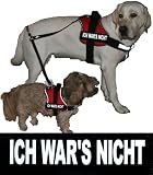 ICH WAR’S NICHT 2xLogos groß weiß/reflektierend für Julius K9 / Logo Klettlogo Austauschlogo K-9 Powergeschirr + IDC (Geschirrgrößen: “1″, “2″, “3″ und “4″)