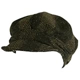 New Wool Foldable Newsboy Oversize Driver Cap Hat * Brown * Small / Medium