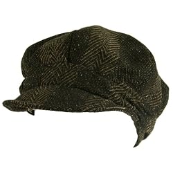 New Wool Foldable Newsboy Oversize Driver Cap Hat * Brown * Small / Medium