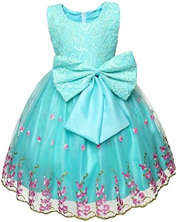NEW Kid Flower Girl Pageant Wedding Party Birthday Formal Dress Blue SZ 4-9 Z645 (30(suitable for 7-8 years))