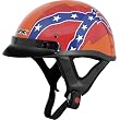 AFX Rebel Adult FX-70 Harley Motorcycle Helmet w/ Free B&F Heart Sticker - Orange