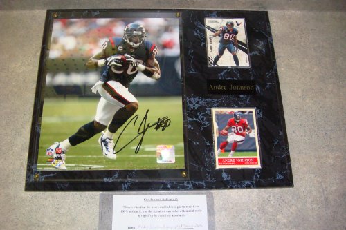 Andre Johnson Autographed Houston Texans Wall Plaque w/ COA