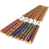 Happy Sales 5 Pairs Japanese Chopsticks Flower & Leaves Design #9176