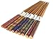 Happy Sales HSCH100/S, 5 Pairs Japanese Chopsticks Flower & Leaves Design