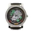 Rebel Tattoo Style Large Watch with Black Leather Band