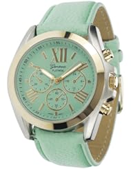 GP by Brinley Co Mint Womens Faux Leather Watch
