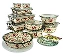 Temp-tations Old World 24-piece Complete Oven- To-table Set, Poinsetta