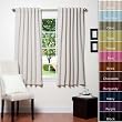 Solid Thermal Insulated Back Tap Blackout Curtain 63"L- 1 Set-BEIGE - BT