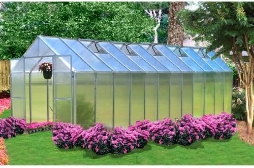 8 x 20 Silver Frame Monticello Greenhouse