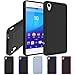 M4 Aqua Case, LK [Drop Protection] [Shock-Absorption] Hybrid Dual Layer Armor Defender Protective Case Cover for Sony Xperia M4 Aqua (Black)