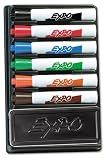 EXPO 83056 Sanford EXPO Dry Erase Marker Organizer, Chisel Tip, Assorted, 6/Kit, Carton of 12 sets