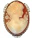 Jewelry : Iris, Marster Carved Carnelian Conch Shell Cameo Pin Pendant Italian