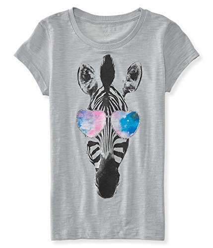 P.S. From Aeropostale Unisex-Child Zebra Heart Graphic T Shirt
