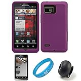 Purple Premium Soft Silicone Skin Cover for Verizon Wireless Droid Bionic T ....