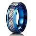 King Will 8mm Sliver Dragon Scale Tungsten Carbide Ring Purple Carbon Fibre Inlay Wedding Ring Comfort Fit 10