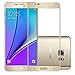 Amovo Galaxy Note 5 Screen Protector, 0.26mm Full Coverage, Anti-Glare/Anti-Fingerprint/Anti-Bubble & Touch Responsive Premium HD Clear Samsung Galaxy Note 5 Ballistic Glass Screen Protector (Gold)