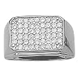 14K White Gold Man's Diamond Ring