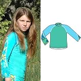 Shoreline Top, UPF 50+, UV Protective Longsleeve Girls Swimshirt