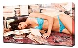 Bianca Balti - Canvas Art Print - Framed Size 24
