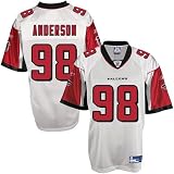 Reebok NFL Equipment Atlanta Falcons #98 Jamaal Anderson White Replica Football Jersey