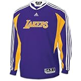Lakers adidas NBA '09 On Court L/S Shooting Shirt - Men's