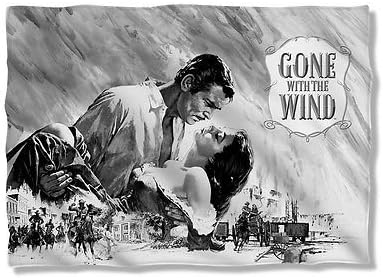 GONE WITH THE WIND/BW POSTER-PILLOW CASE-WHITE-ONE SIZE