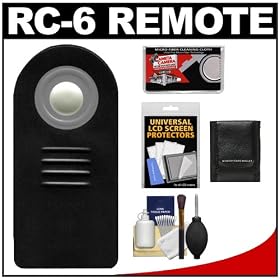 Vivitar RC-6 Wireless Shutter Release Remote Control + Accessory Kit for Canon Rebel XSi, T2i, T3i, T4i & EOS M, 60D, 7D, 5D Mark III Digital SLR Cameras