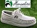 Men's White Henselite Team Moccasin Style Leather Lawn Bowls Shoes Wide Fitting