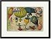 Black Framed/Matted Print 17x23, Balloonists as Symbols of Nationalism