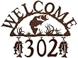 Bass Fish Handcrafted Iron Welcome and Address Sign