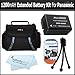 Battery Kit For Panasonic Lumix DMC-FZ70, DMC-FZ70K, DMC-FZ100 DMC-FZ40 DMC-FZ47 DMC-FZ150 Digital Camera Includes Extended Replacement DMW-BMB9 Rechargeable Lithium-Ion Battery (1200Mah) (with Info-Chip!) + Case + Screen Protectors + Mini Tripod + More