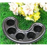 Nail Art Tool - Nail Bubble Bath Spa Bowl Black Nail Soak Tray Acrylic Gel/Nails Soaking Trays 2pcs