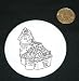 3 button / pin printed with black and white, dwelling, europe, united kingdom, scotland, house