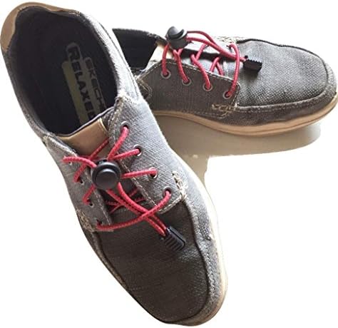 GBX Gear Elastic Reflective Shoe Laces Fit all Shoes With a Pair U.S Flag Shoe Tags (DARK PURPLE)