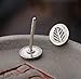 S.leaf Vintage S925 Round Leaf Stud Earrings Mini Fossil Leaf Stud Earrings Sterling Silver (leaf fossil)