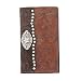 American West Round-Up Collection Small Address Book - Check Holder in Rich Brown Leather
