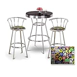 IMAGE OF Chrome Bar Table & 2 Chrome 29