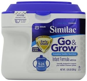 Similac Go & Grow Infant Formula, Milk-Based, with Iron, Powder, 9-24 Months, 1.37 lb.