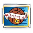 Pugster Heart Basketball Gift Photo Charm Italian