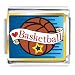 Pugster Heart Basketball Gift Photo Charm Italian