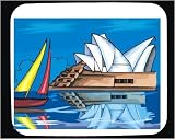 Decorated Mouse Pad with New South Wales , harbor, capital, building, Sydney, Opera House , boat, Australia, theater, sail