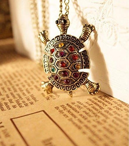 2016 New Fashion Turtle Pendant Necklace Wholesale Vintage Cute Sweater Color Acrylic Chain Necklaces Jewelry For Women