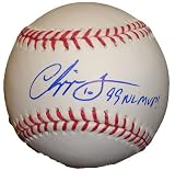 Chipper Jones Autographed Official Major League Baseball W/PROOF, Picture of Chipper Signing For Us, Atlanta Braves, "99 NL MVP" inscription, Team USA, World Baseball Classic